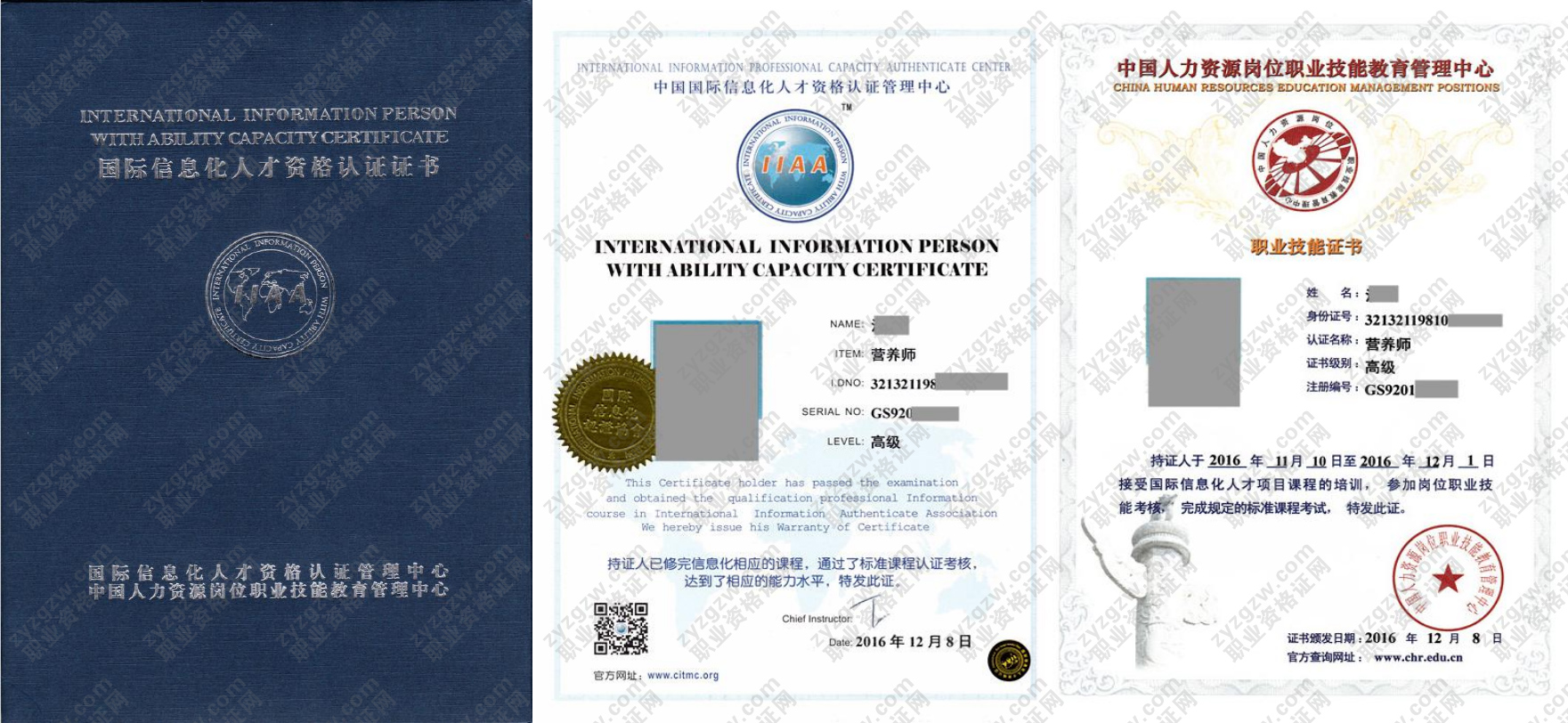 中国人力资源岗位职业技能教育管理中心 汽车维修技师 国际信息化人才资格认证证书